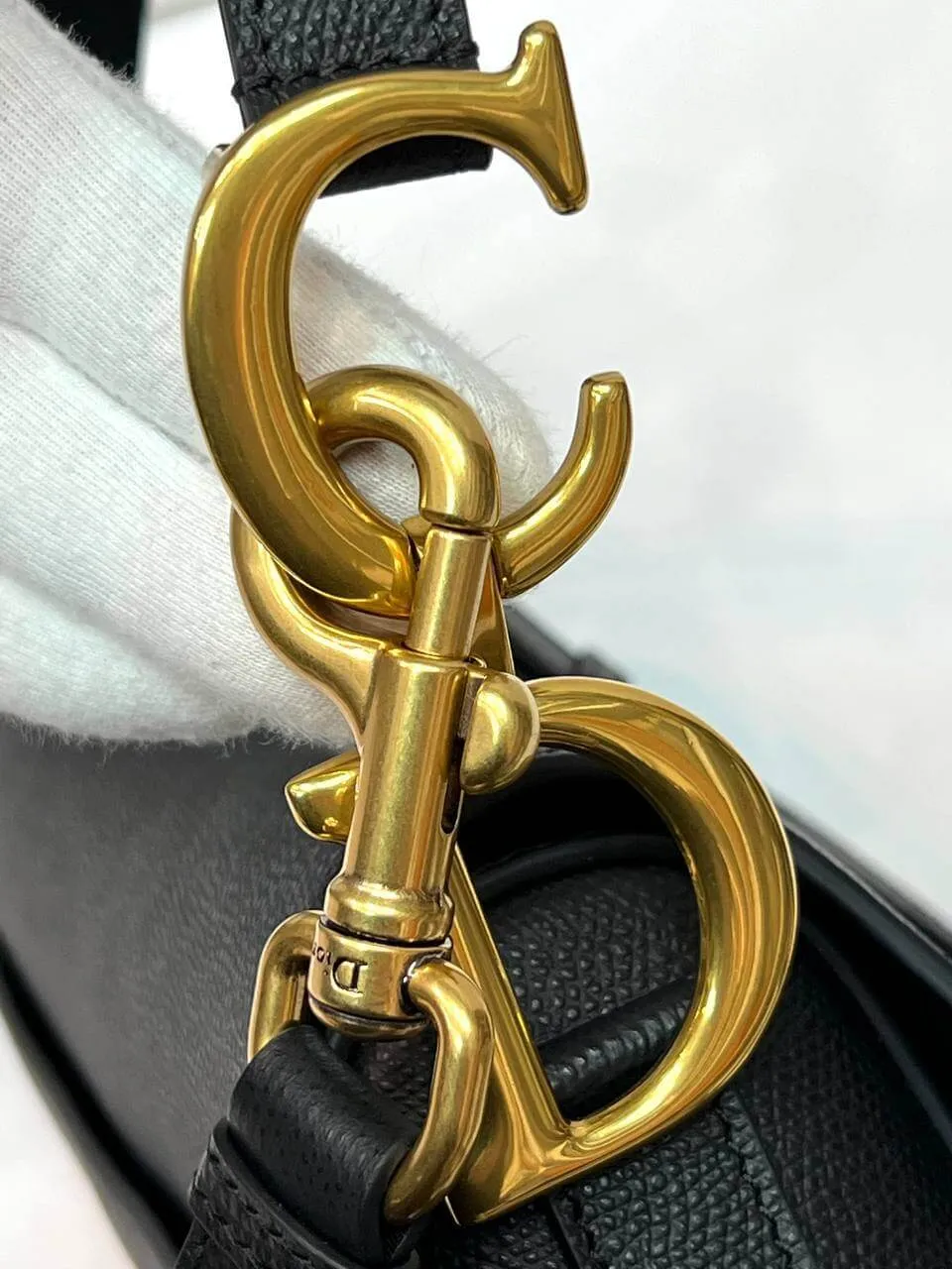 Dior SADDLE BAG black WITH STRAP