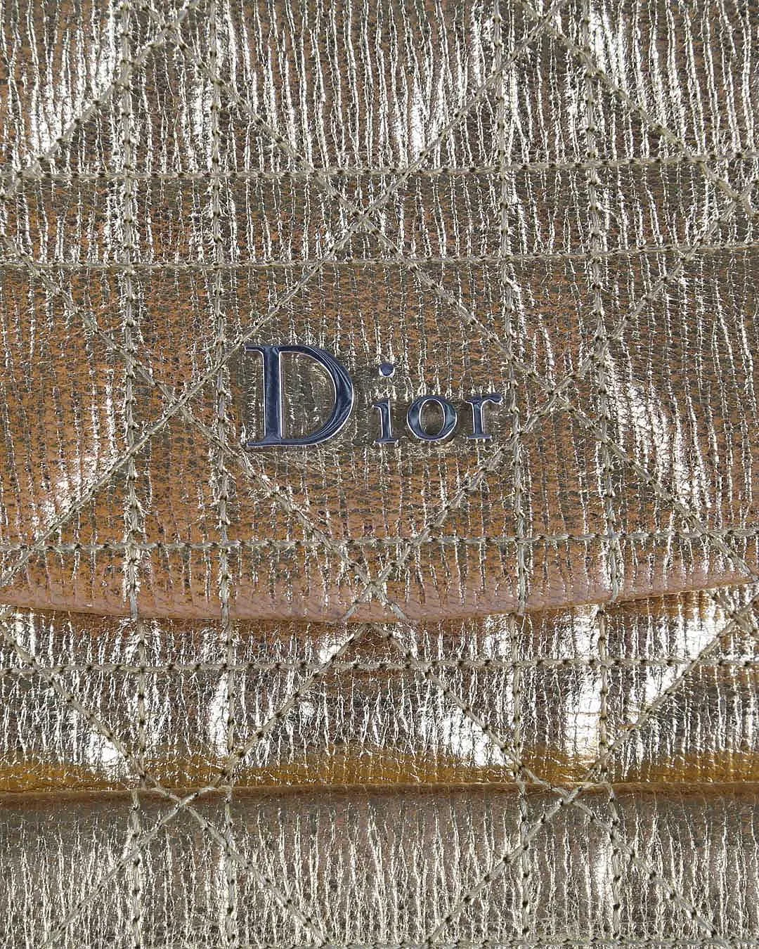Dior Stardust Gold Leather Cannage Backpack