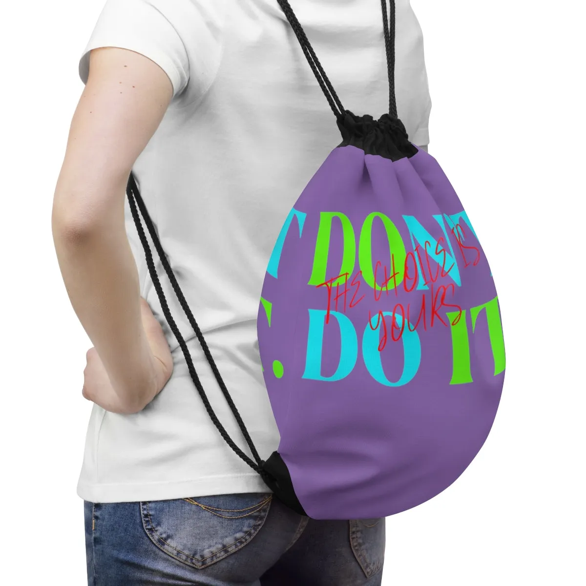 Drawstring Bag ( Do it Don't Do It Purple )