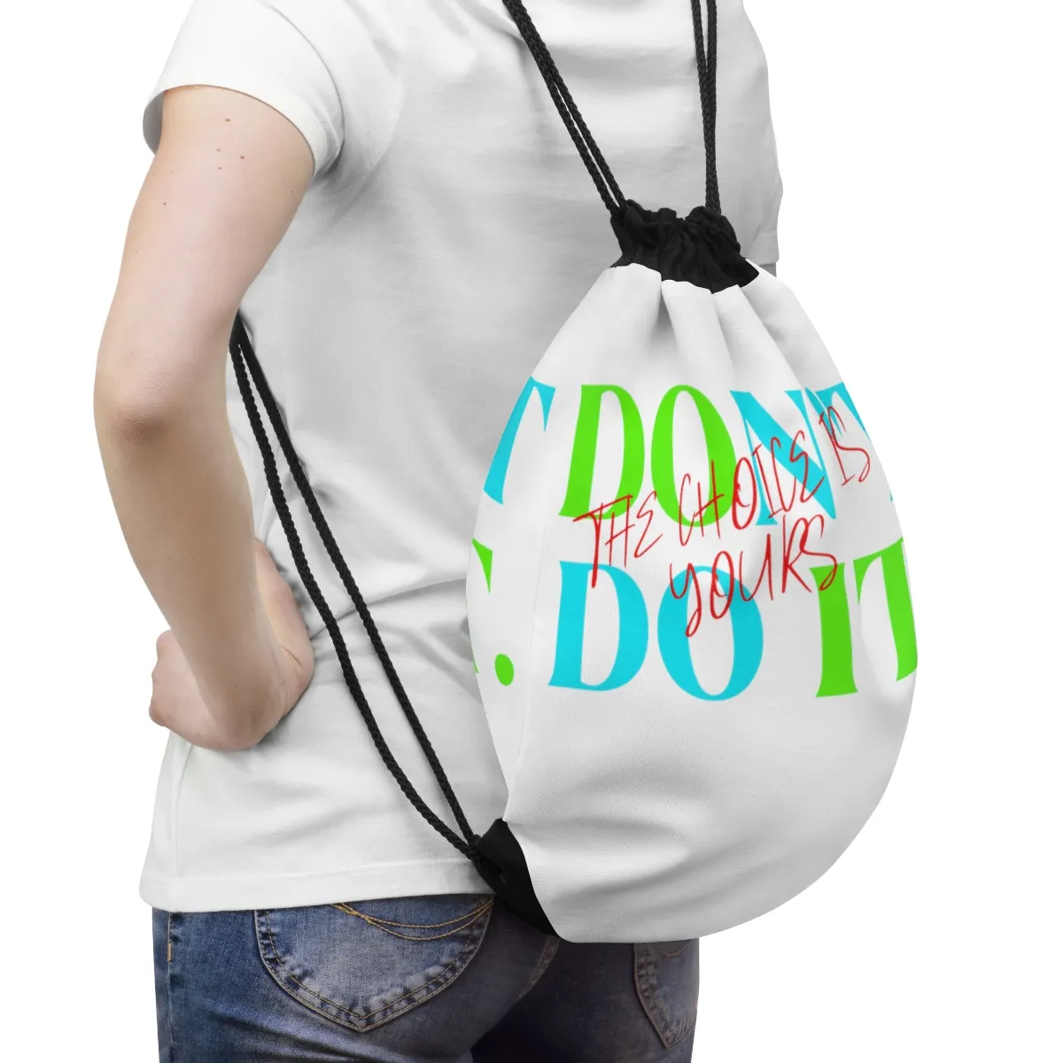 Drawstring Bag ( Do it Don't Do It White )