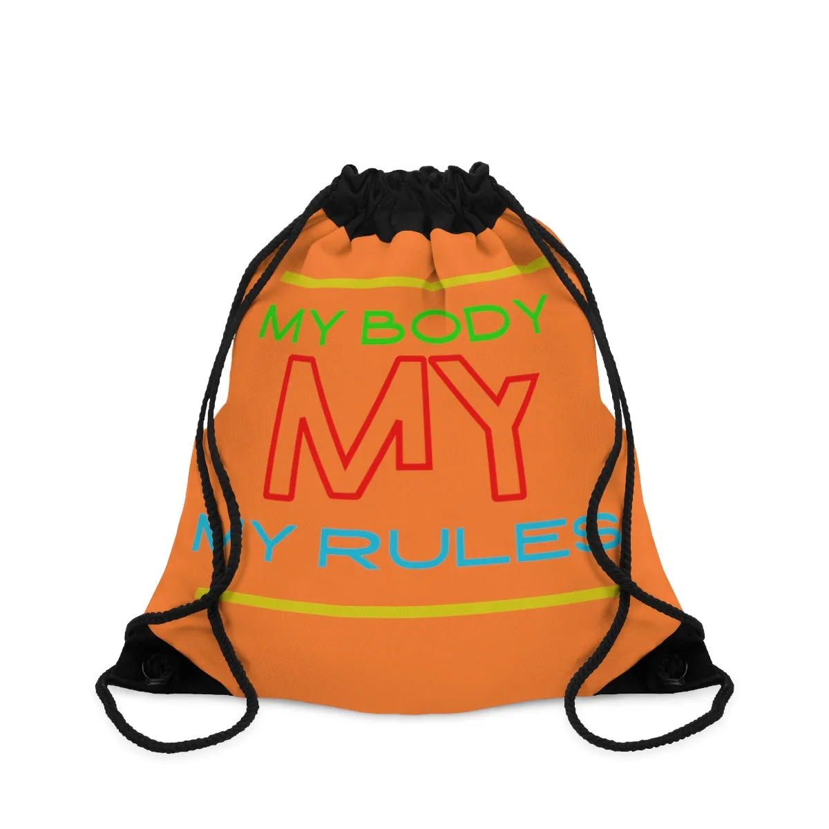 Drawstring Bag ( Look But Don't Touch  Orange )