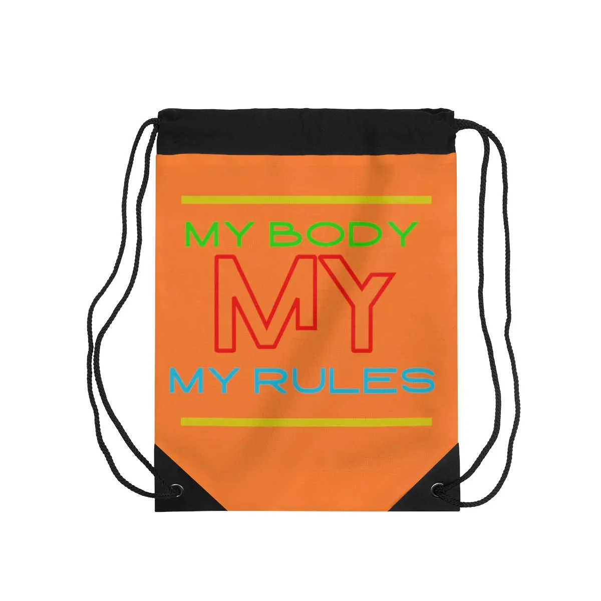 Drawstring Bag ( Look But Don't Touch  Orange )