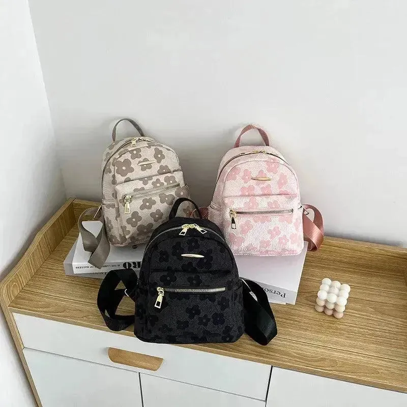 Flower Print Mini Backpack for Women
