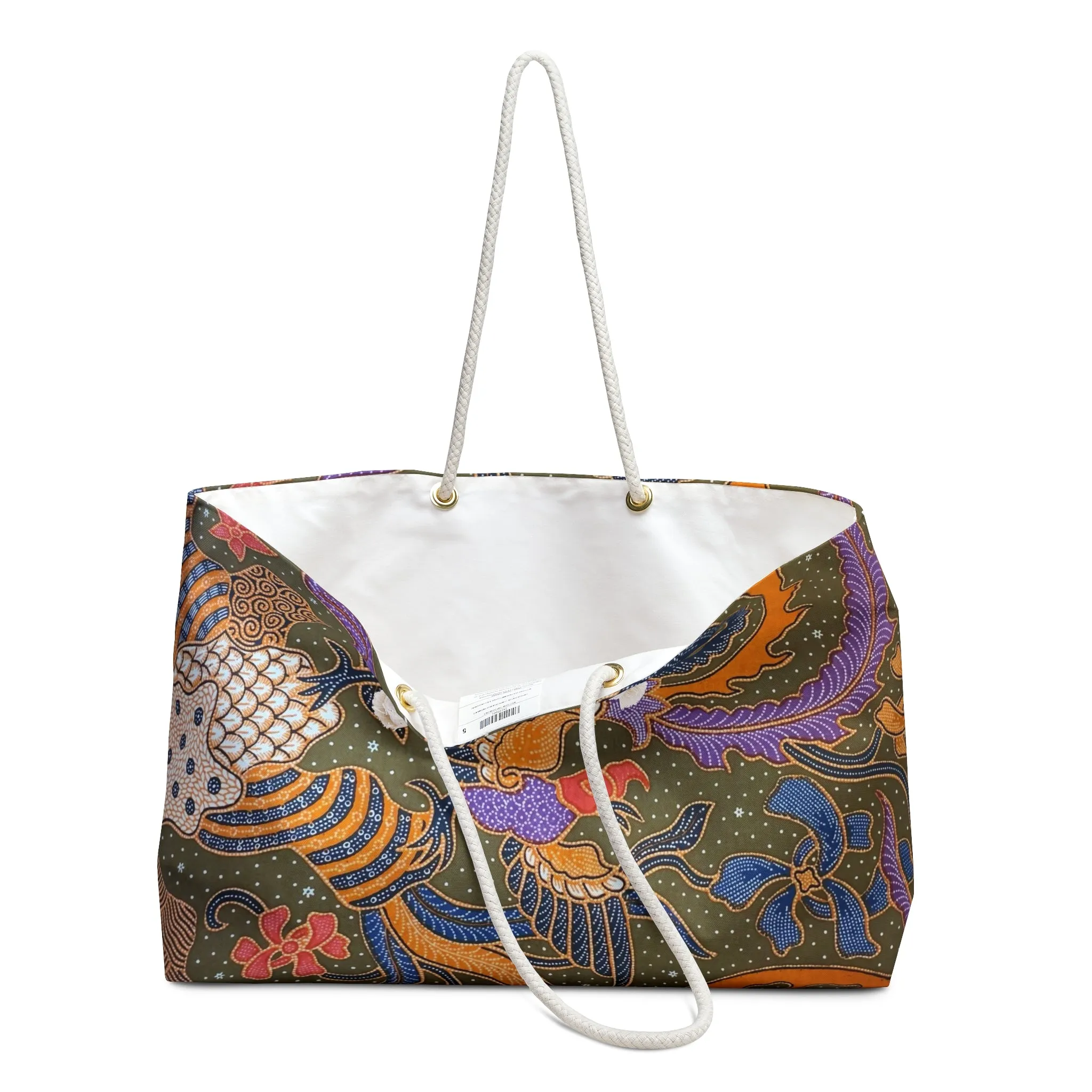 Garuda Batik Print Weekender Bag