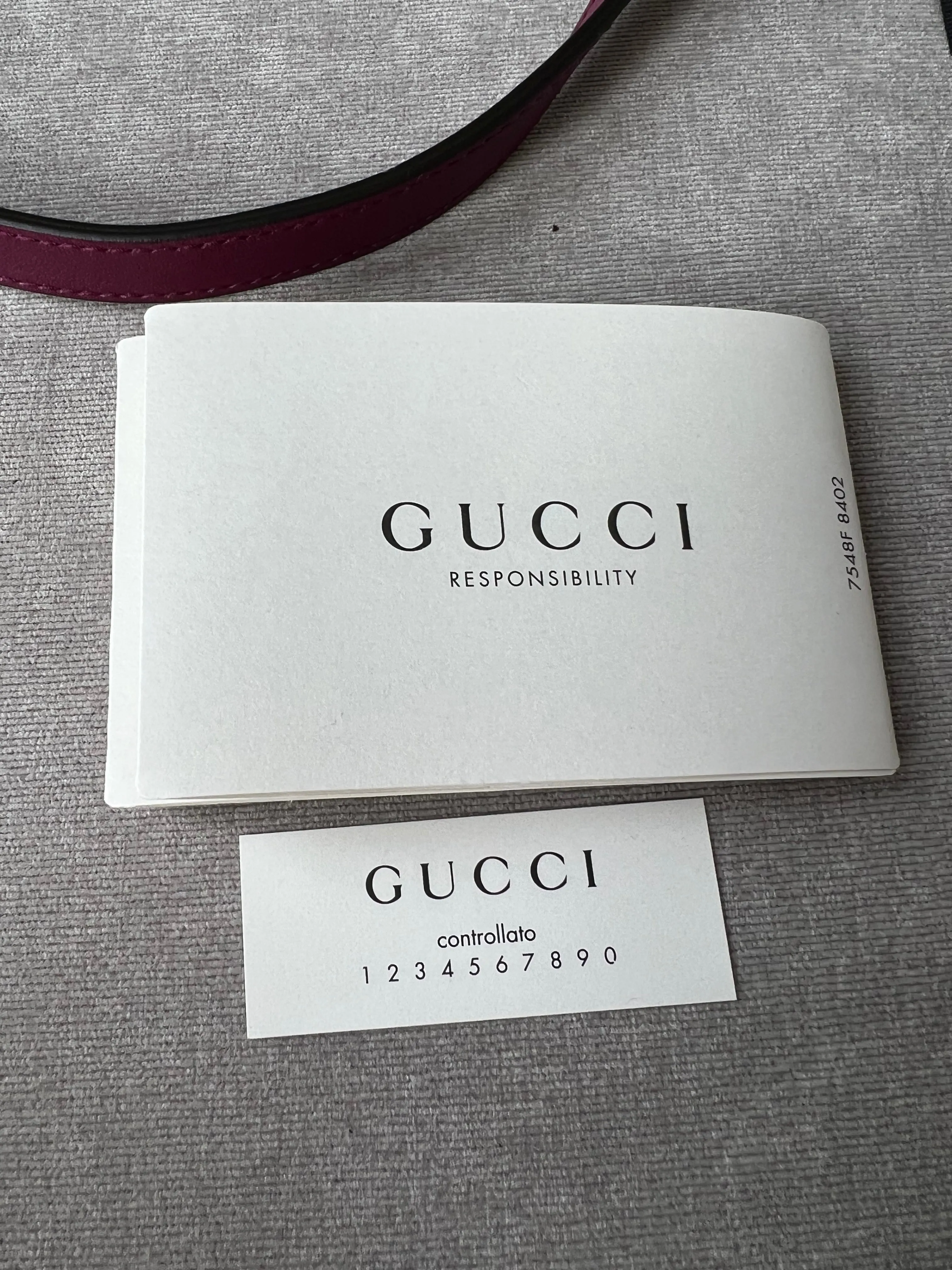 Gucci GG Fuschia Velvet tMarmont Small Shoulder Bag (RRP £1490)