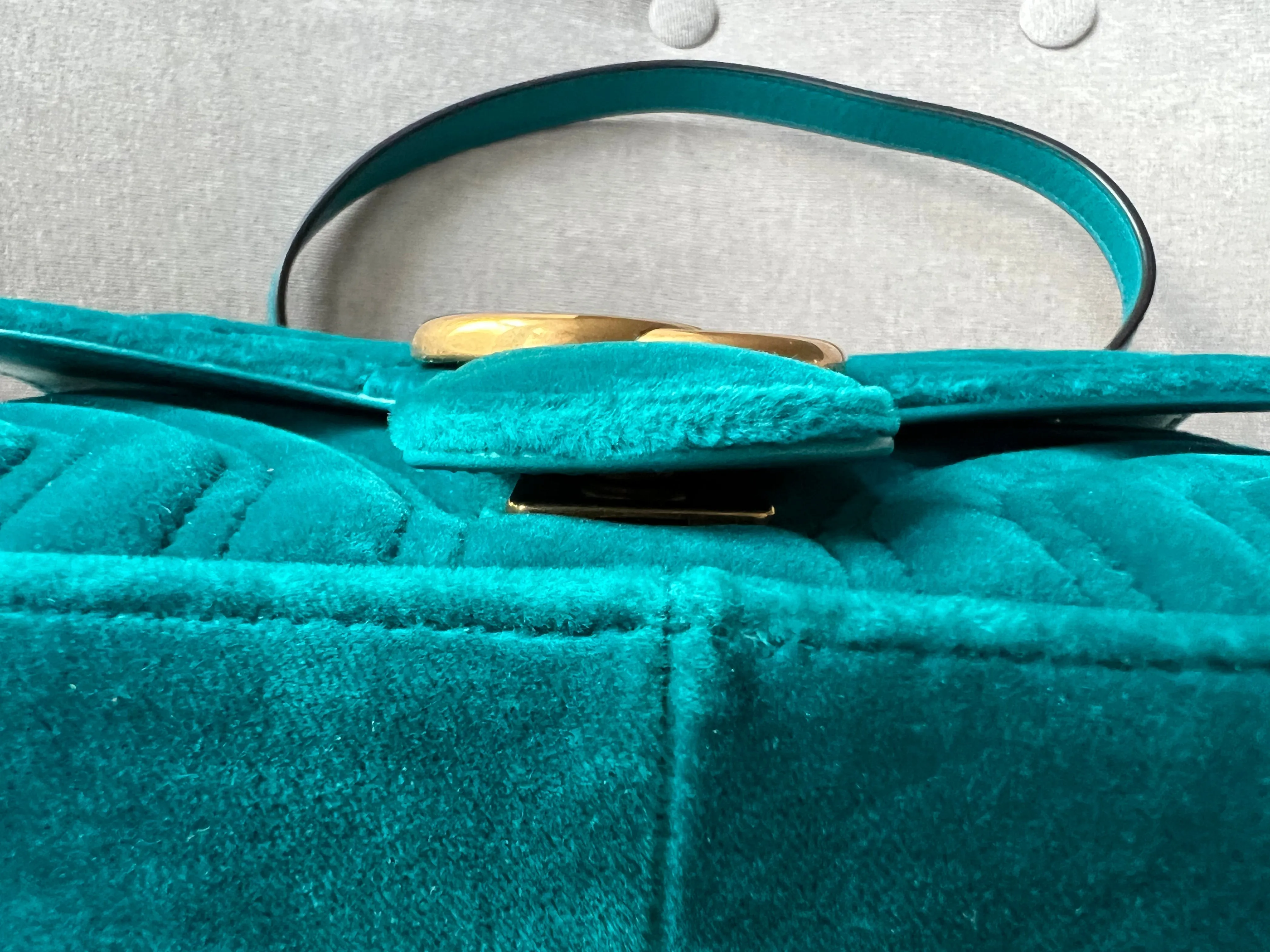 Gucci GG Mini Velvet Marmont Mini Shoulder Bag