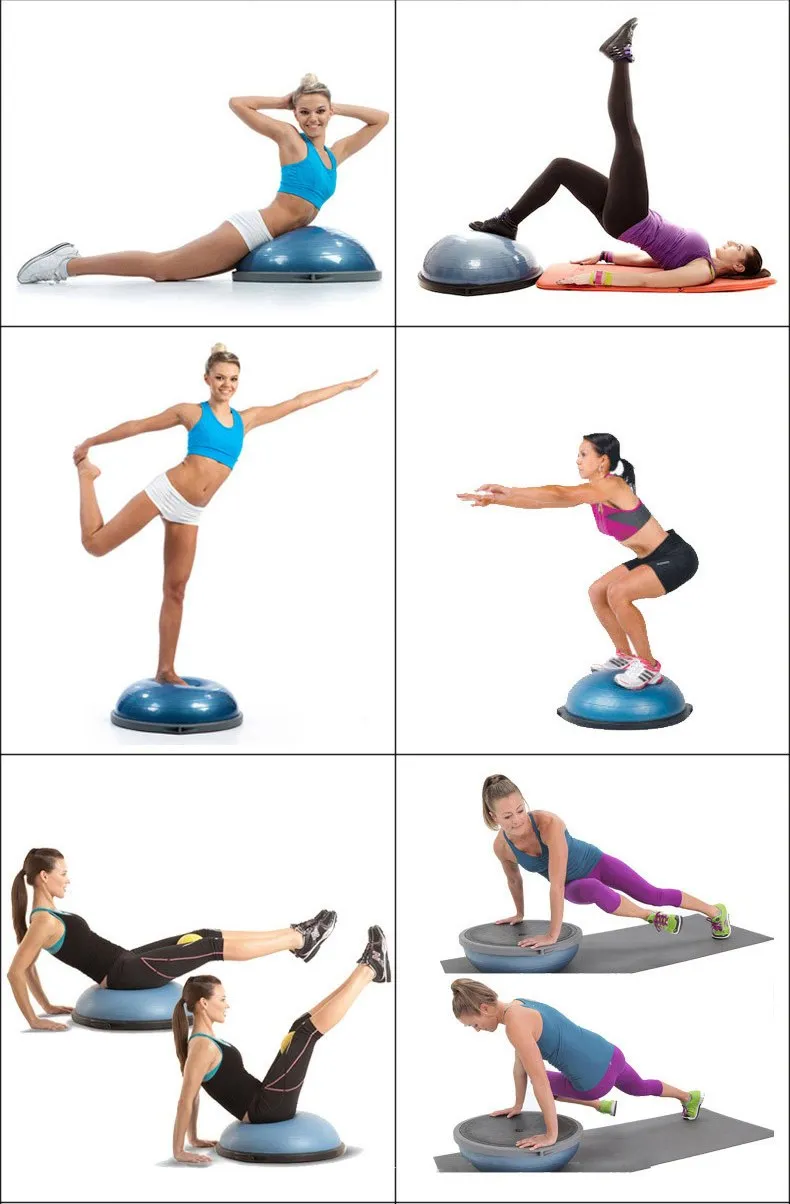 Half Fit Balance Fitness Trainer Stabilizer Ball