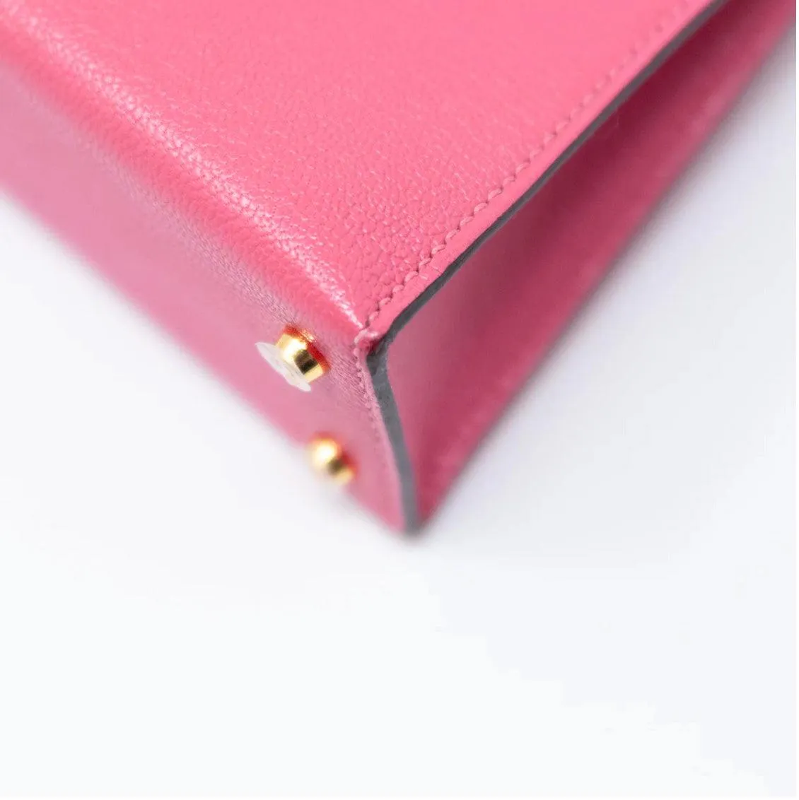 Hermes Rose Lipstick Chevre Mysore Mini Kelly