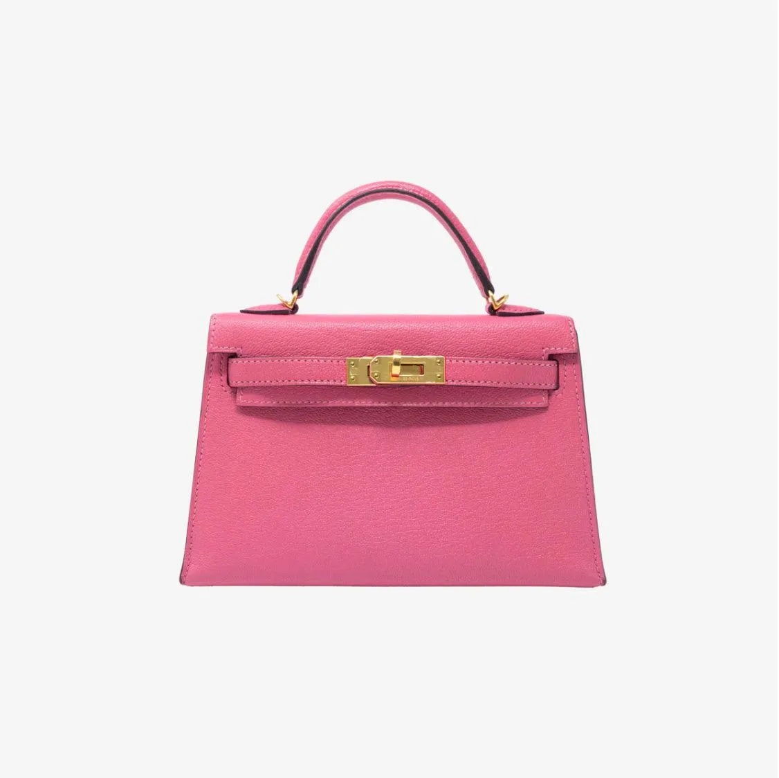 Hermes Rose Lipstick Chevre Mysore Mini Kelly