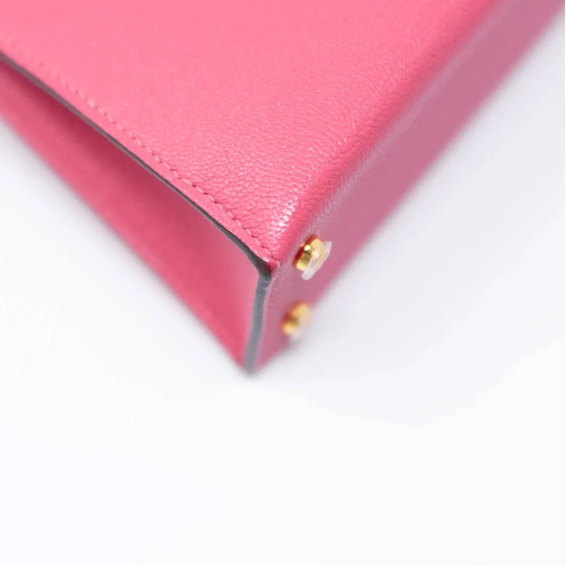 Hermes Rose Lipstick Chevre Mysore Mini Kelly