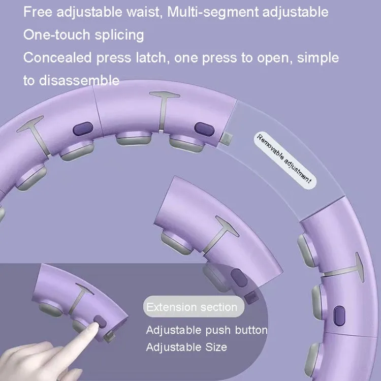 Intelligent Detachable Digital Display Counting Fitness Circle, Suitable Waist: 65-90cm White