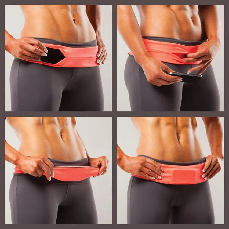 Invisible Running Waist Bag Outdoor Sport Mobile Phone Bag, Size: XL(Black)