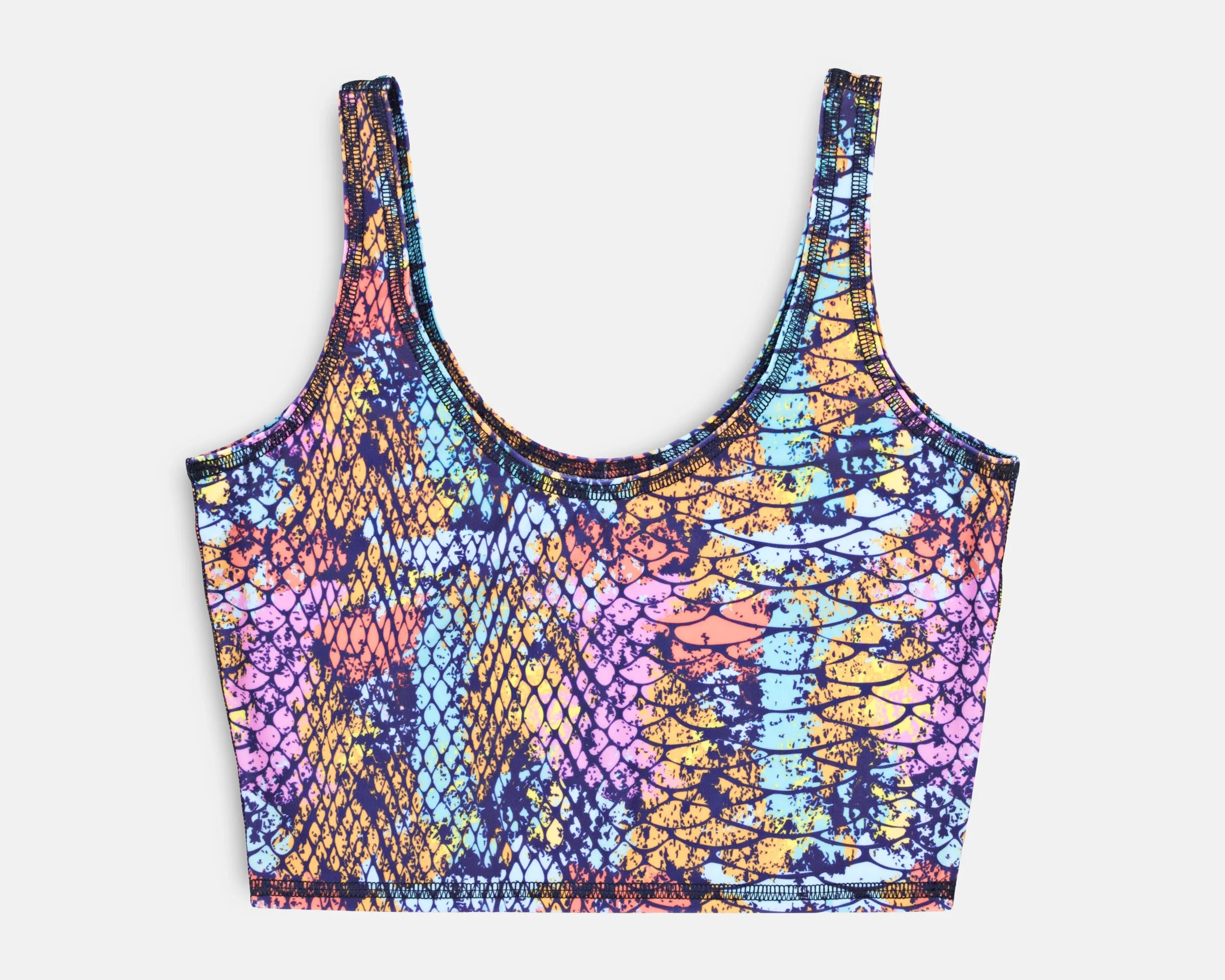 Jade Crop Yoga Top - Passion Cobra print