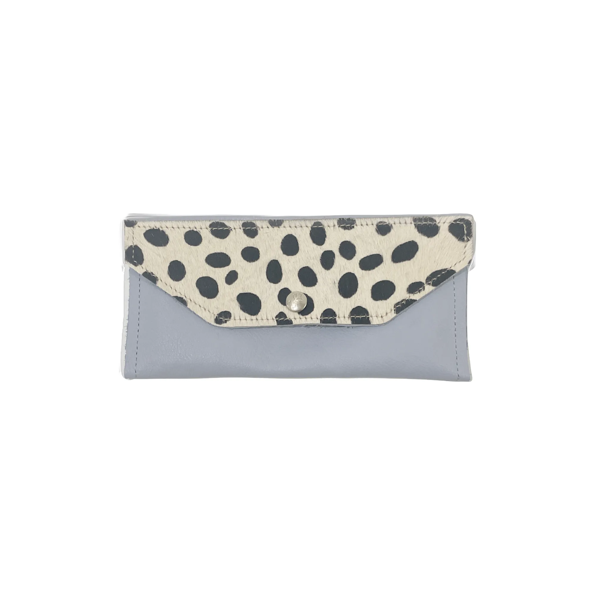 Large Wallet In Leather, Hair on Hide (Pre Made)
