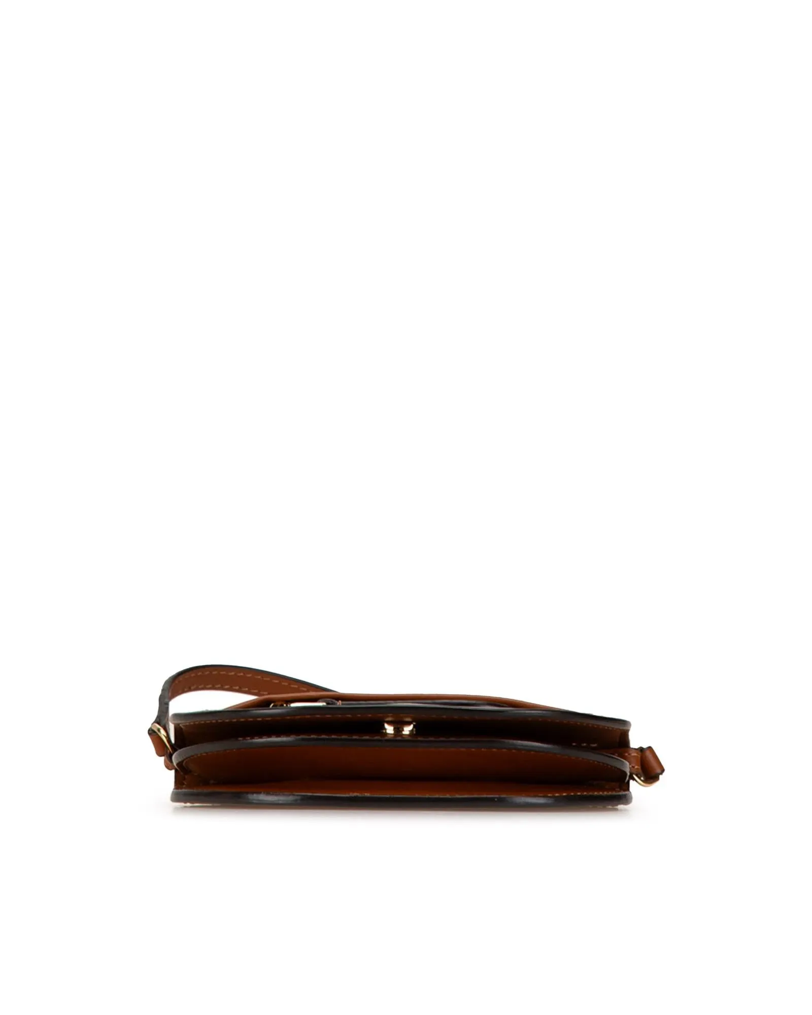 Leather Flap Crossbody Bag with Exterior Zip Pocket