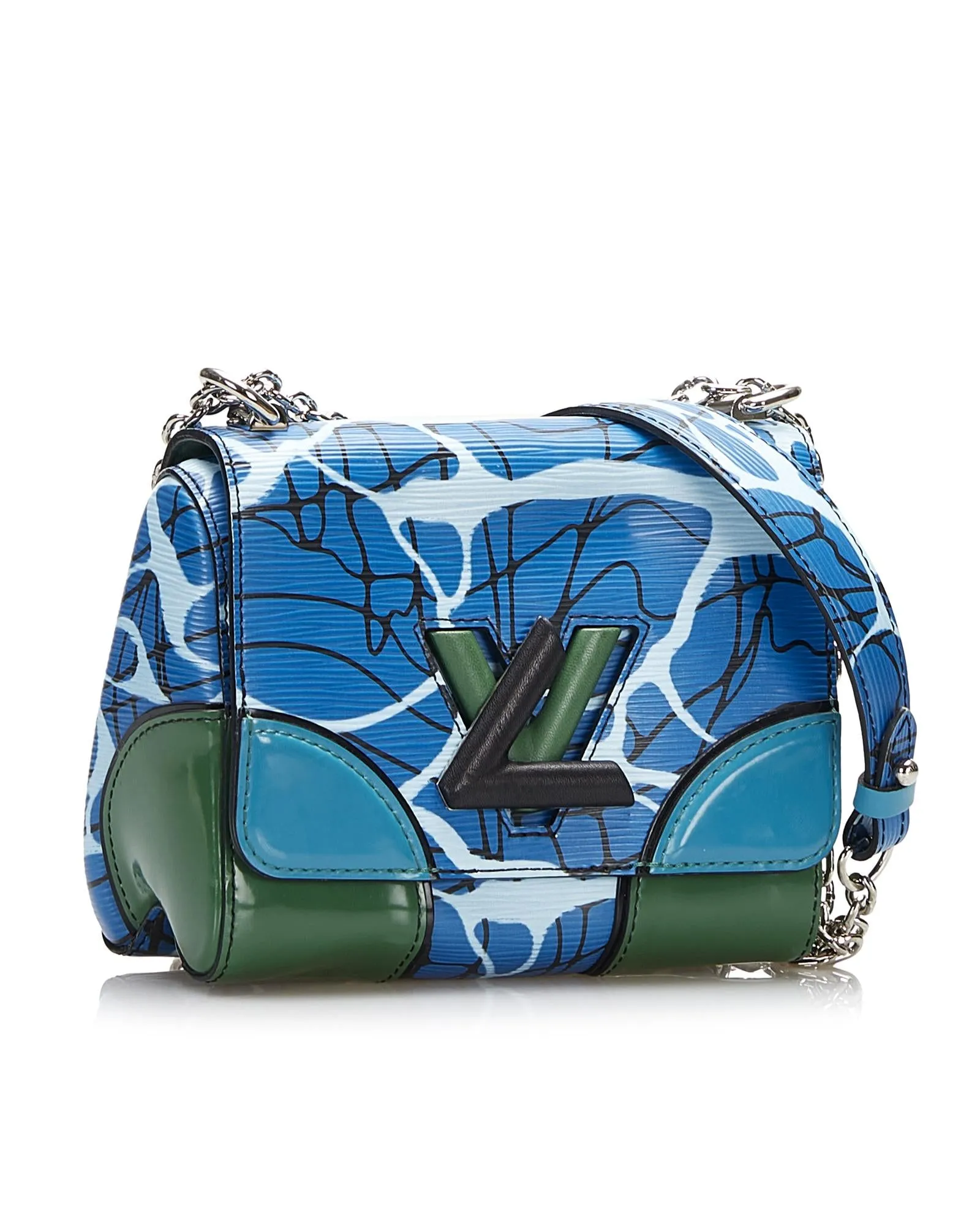 Louis Vuitton Petite Malle Epi Leather Crossbody Bag Blue
