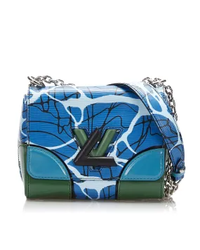 Louis Vuitton Petite Malle Epi Leather Crossbody Bag Blue