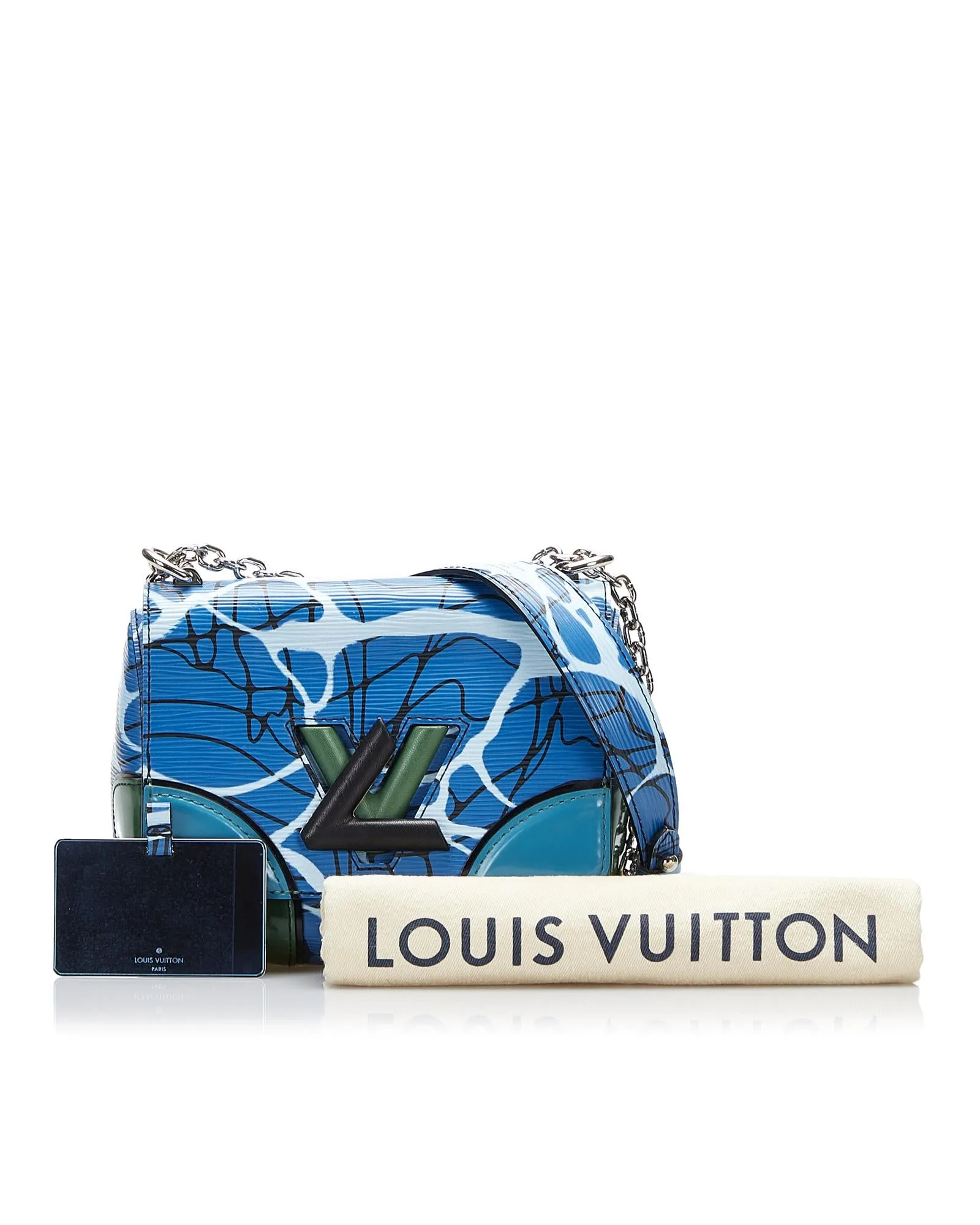 Louis Vuitton Petite Malle Epi Leather Crossbody Bag Blue