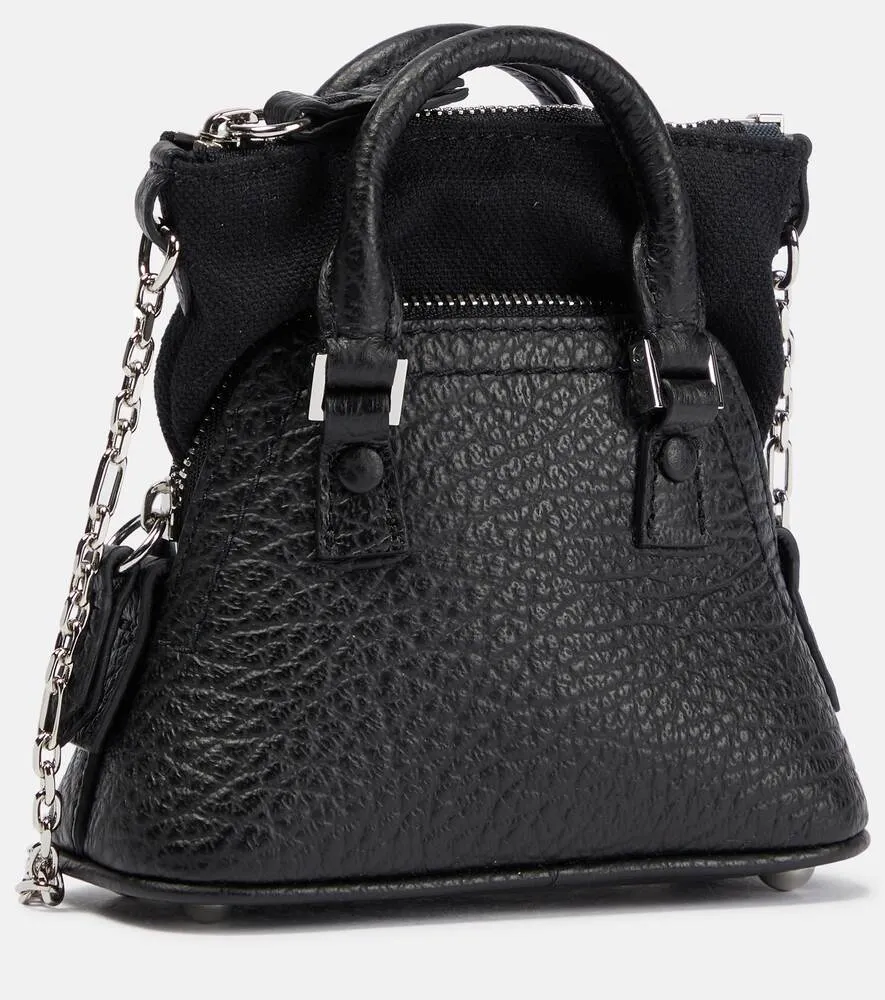 Maison Margiela micro leather 5AC tote bag, black