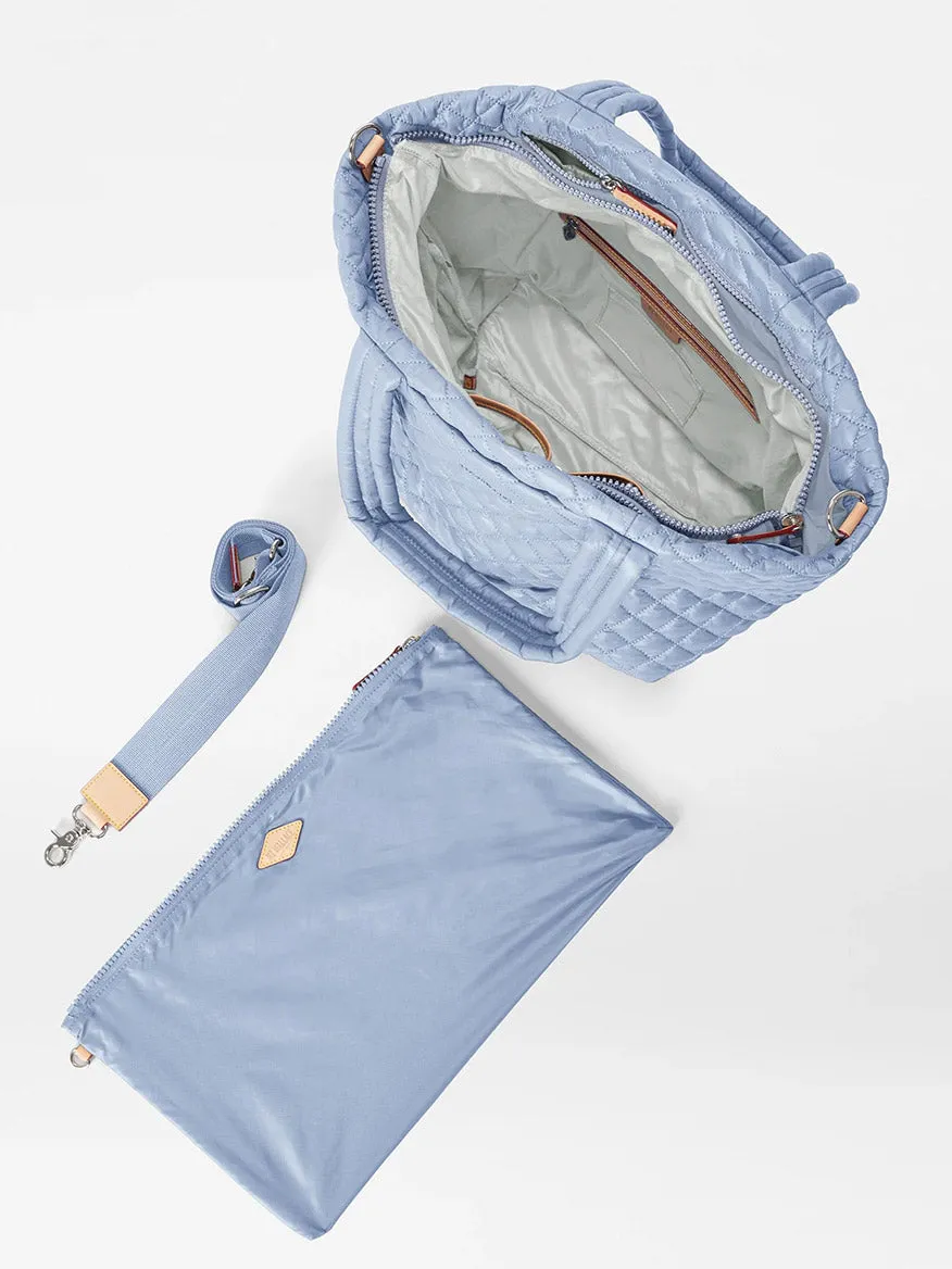 MZ Wallace Medium Metro Tote Deluxe in Stone Blue Oxford