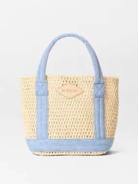 MZ Wallace Mini Crochet Tote in Crochet/True Light Denim