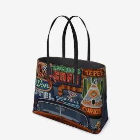 New Mexico Lights Leather Tote (Textured)