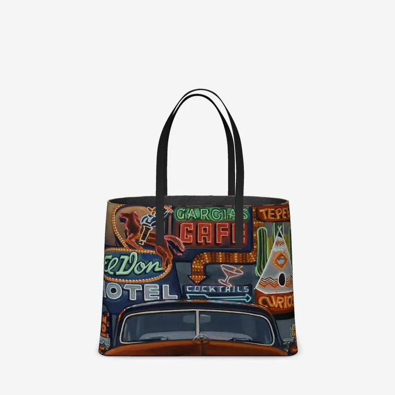 New Mexico Lights Leather Tote (Textured)