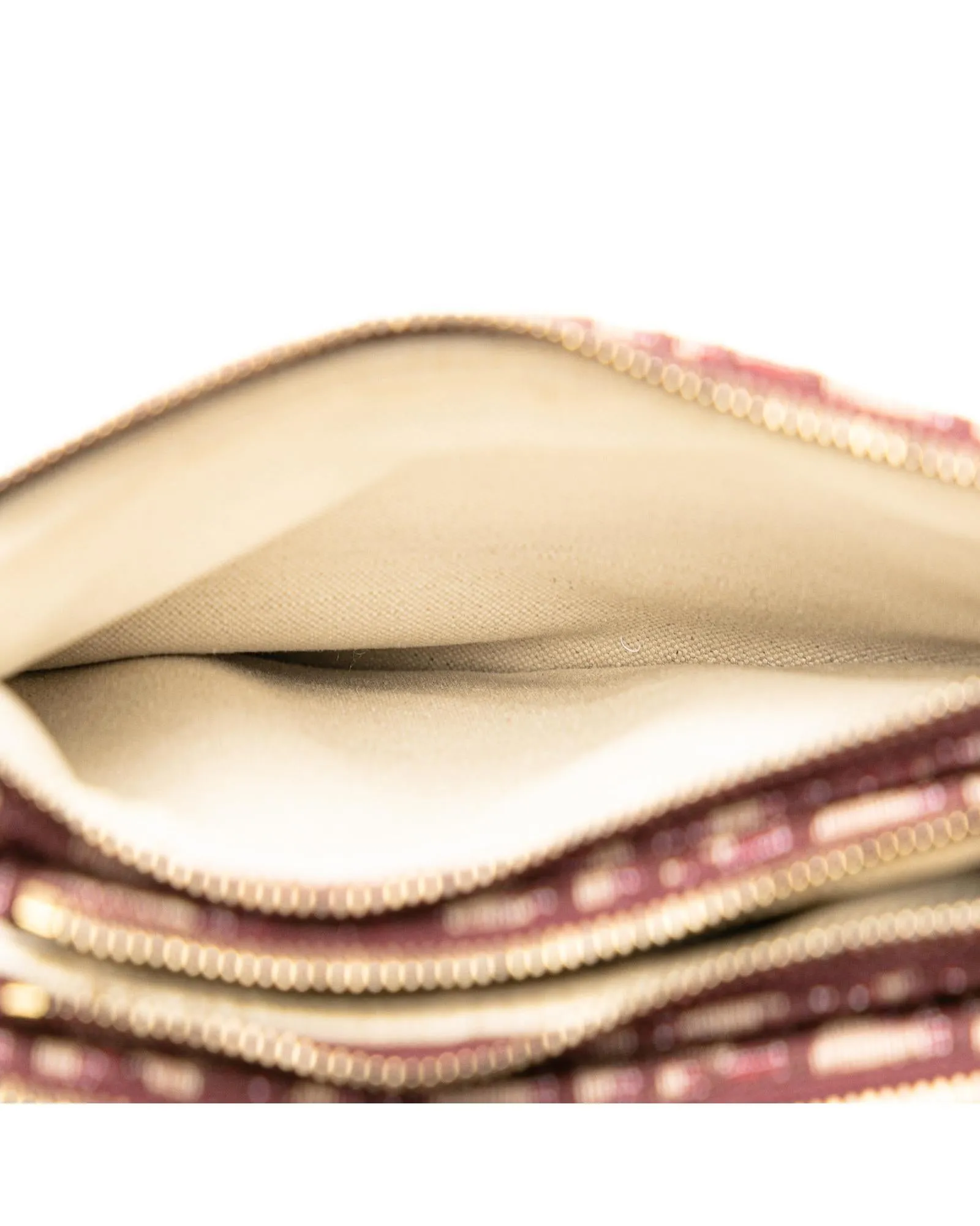 Oblique Saddle Trio Pouch with Leather Trim and Adjustable Strap