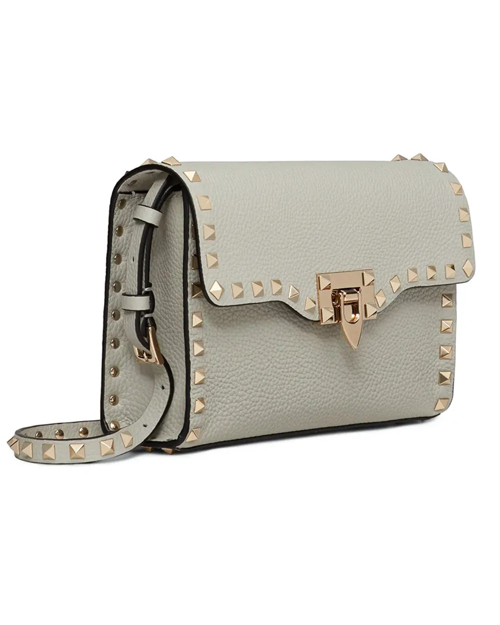 Opal Grey Rockstud Small Shoulder Bag
