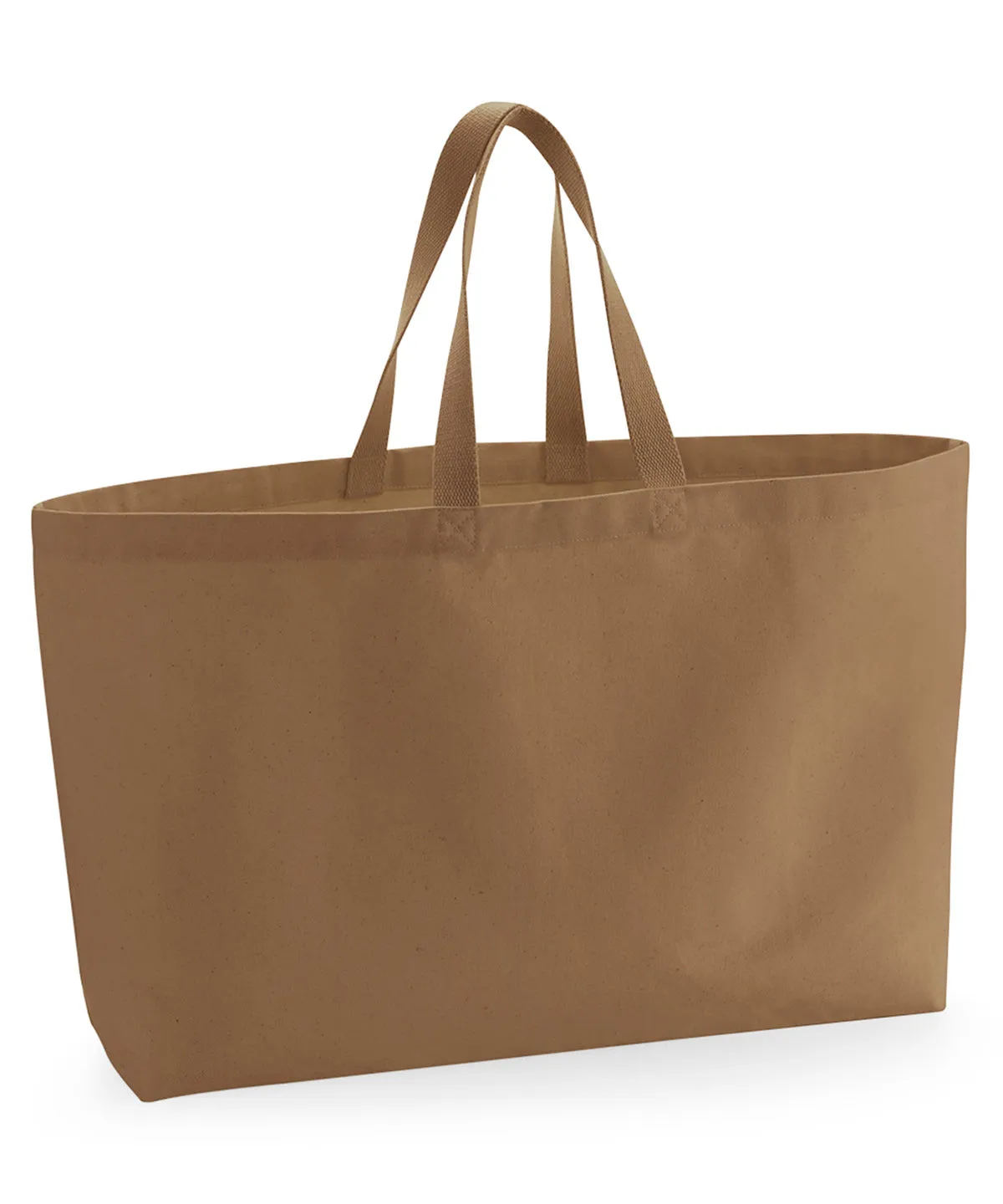 Oversized canvas tote bag | Caramel
