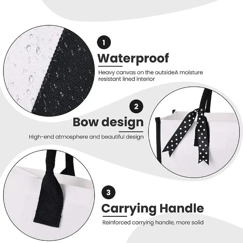 Personalize Initial Canvas Tote Bag