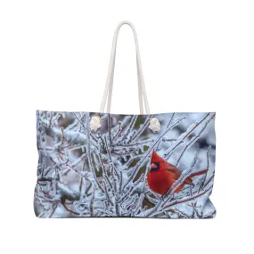 "WINTER CARDINAL" Weekender Bag