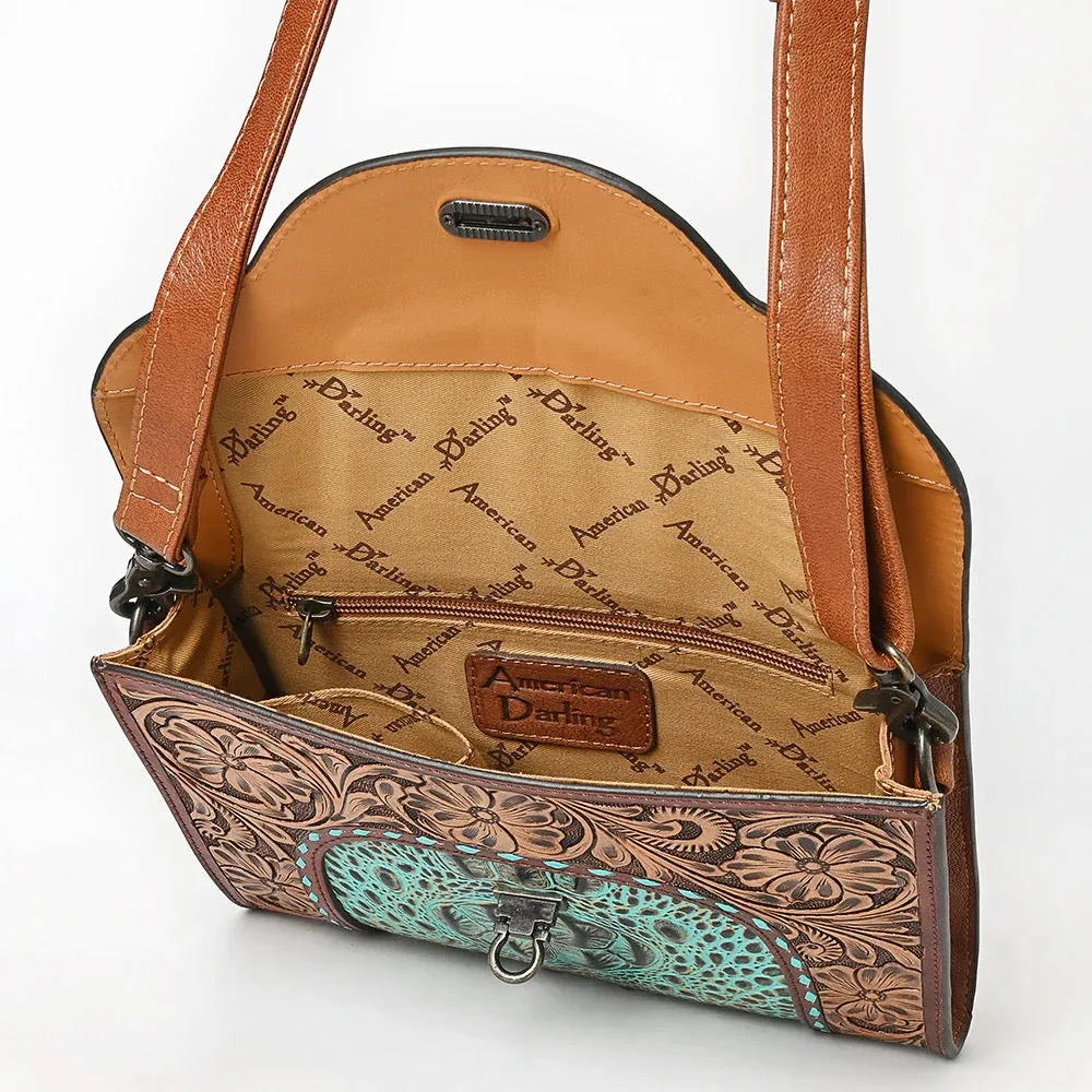 Saddle Ridge Genuine Leather Crossbody Purse by American Darling