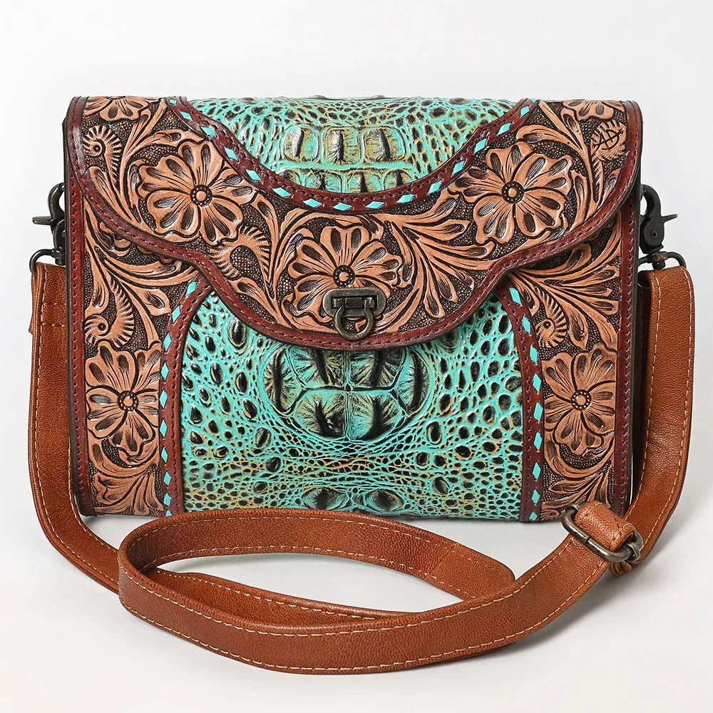 Saddle Ridge Genuine Leather Crossbody Purse by American Darling