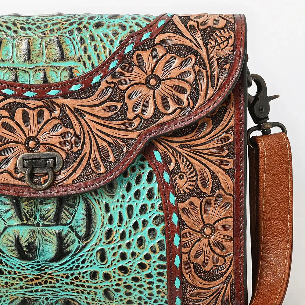 Saddle Ridge Genuine Leather Crossbody Purse by American Darling
