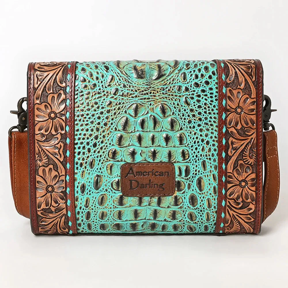 Saddle Ridge Genuine Leather Crossbody Purse by American Darling