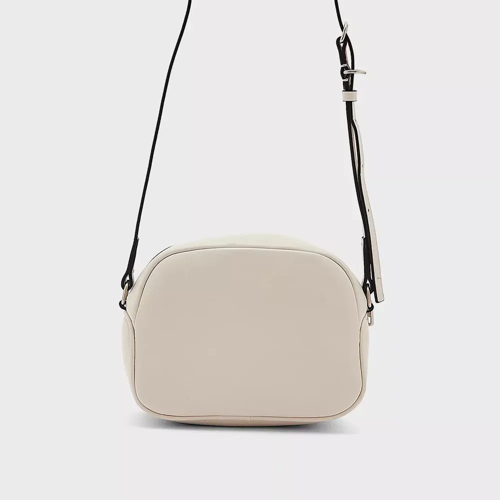 Sleek All-Over-PrintCamera Bag - Beige