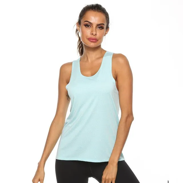 Stylish Women's Breathable Sleeveless Sports Tank Top For Yoga Running