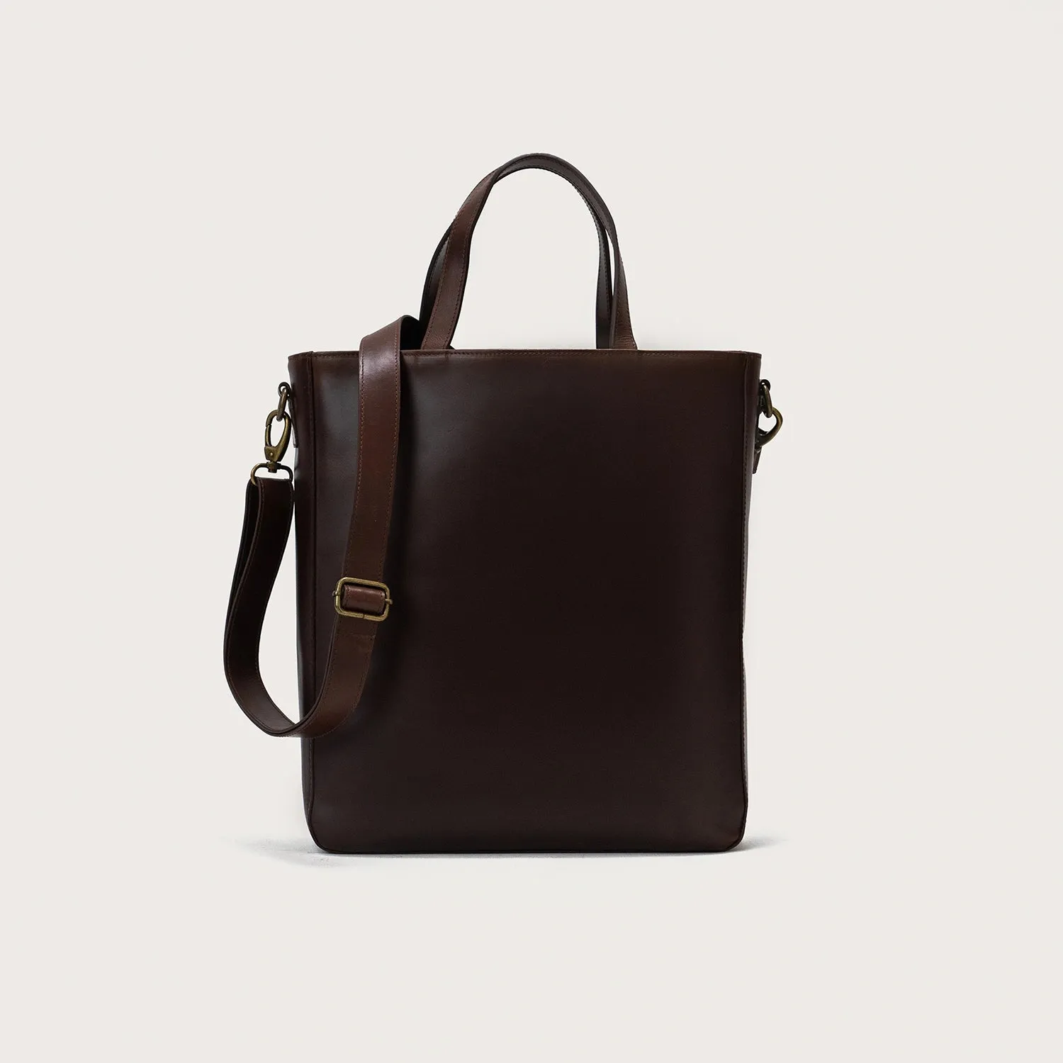 The Poet Vintage Brown Leather Tote Bag