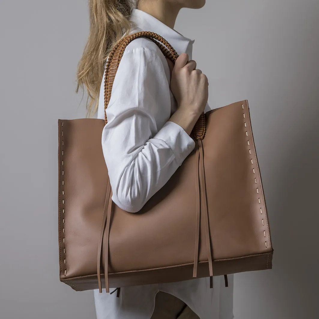 TOTE LEATHER | TAN