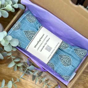 Weighted black out sleep eye pillow. Flax seed teal blue eye care mask,letterbox gift