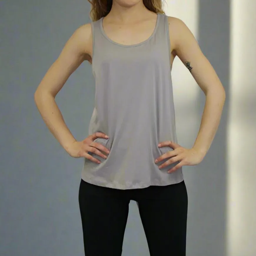 Women's Organic Cotton Open Back Singlet