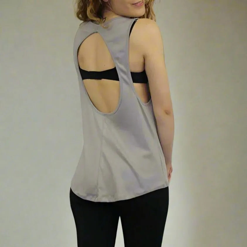 Women's Organic Cotton Open Back Singlet
